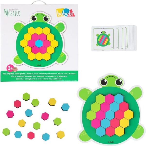 Mosaico Tartaruginha, brinquedo educativo Montessori