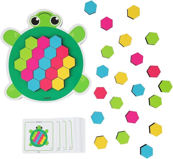 Mosaico Tartaruginha, brinquedo educativo Montessori - Imagem 3