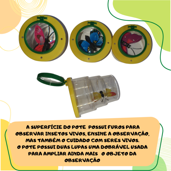 Pote Observador Com 2 Lupas Educativo E Divertido - Imagem 2