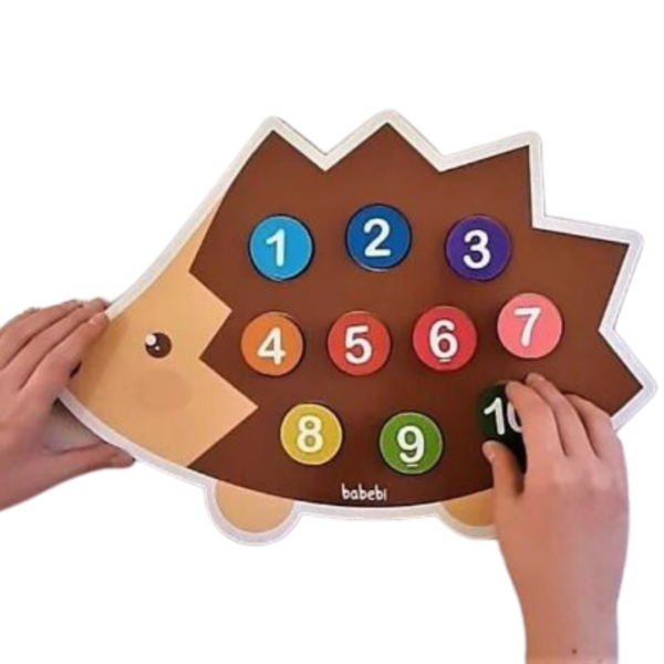 Conte Até 10 Com O Ouriço brinquedo gigante Montessori - Imagem 3