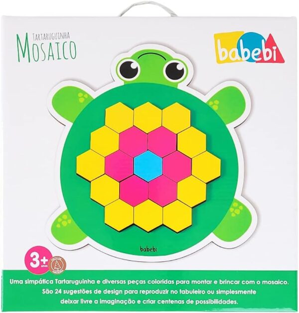 Mosaico Tartaruginha, brinquedo educativo Montessori - Imagem 6