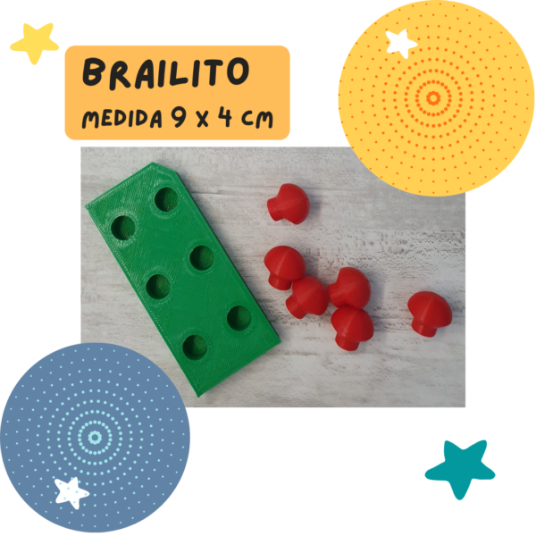 Alfabeto móvel em braile + Brailito Célula simulada - Imagem 3