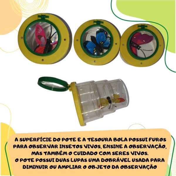 Kit Pequeno Explorador: Pote Observação + Tesoura Bola + Pinça - Imagem 4
