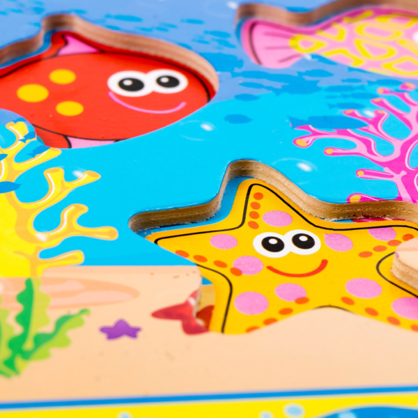 Pescaria, Alinhavo e Quebra Cabeça de Encaixe – fundo do mar - Imagem 5