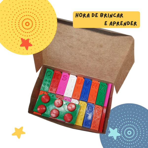 Alfabeto móvel em braile + Brailito Célula simulada - Imagem 5