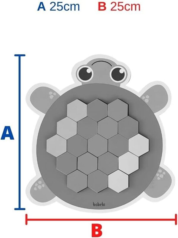 Mosaico Tartaruginha, brinquedo educativo Montessori - Imagem 5