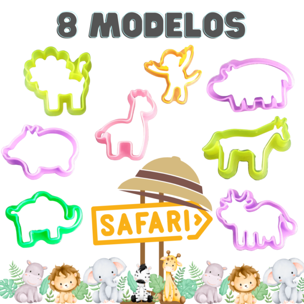 50 Cortadores de massinha Safari e Dinossauro - Imagem 2