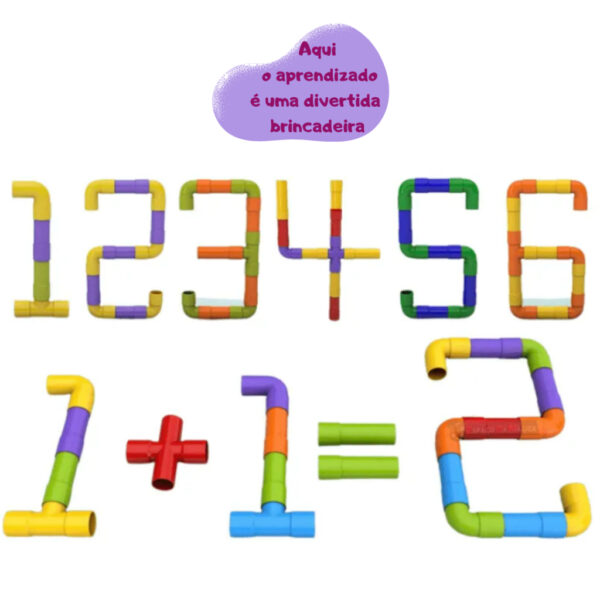 Tubos de montar, canos de encaixar brinquedo interativo infantil e educativo - Imagem 3