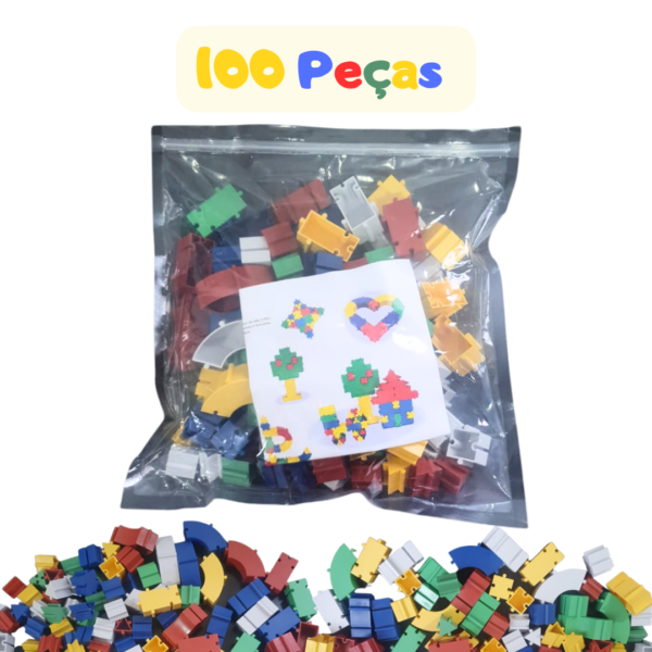 Brinquedo de Encaixe, Monta-monta 100 peças - Imagem 3