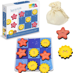 Jogo da Velha infantil Sol e Estrela - Raciocínio lógico