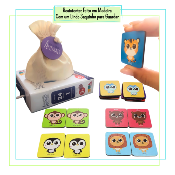 Jogo da Memória Animais – Coleção Joguinho de Bolsa - Imagem 3