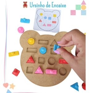 🧸✨ Ursinho de Encaixe – Formas e Cores para o Desenvolvimento Infantil