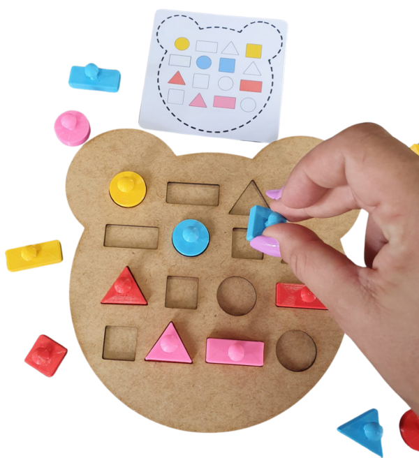 🧸✨ Ursinho de Encaixe – Formas e Cores para o Desenvolvimento Infantil - Imagem 2