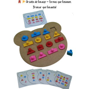 🧸✨ Ursinho de Encaixe – Formas e Cores para o Desenvolvimento Infantil