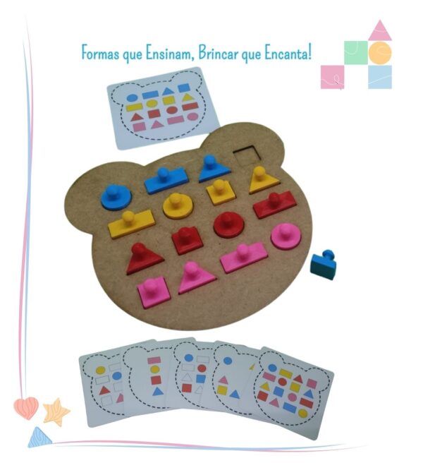 🧸✨ Ursinho de Encaixe – Formas e Cores para o Desenvolvimento Infantil - Imagem 2