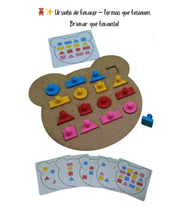 🧸✨ Ursinho de Encaixe – Formas e Cores para o Desenvolvimento Infantil