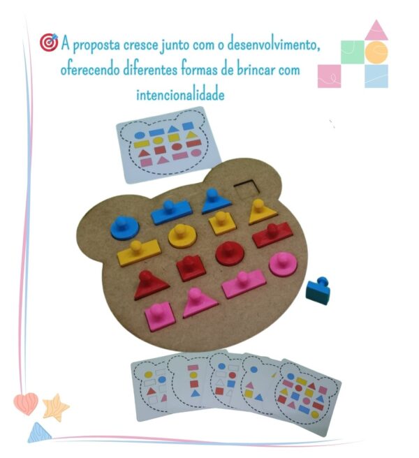 🧸✨ Ursinho de Encaixe – Formas e Cores para o Desenvolvimento Infantil - Imagem 6