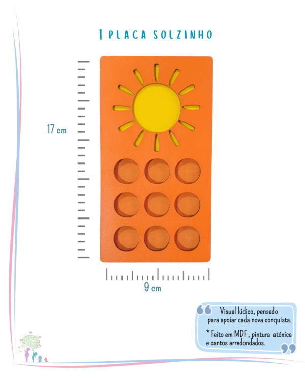 🌞Solzinho Sensorial – Kit Aprendizagem Numérica e Coordenação motora fina - Imagem 5