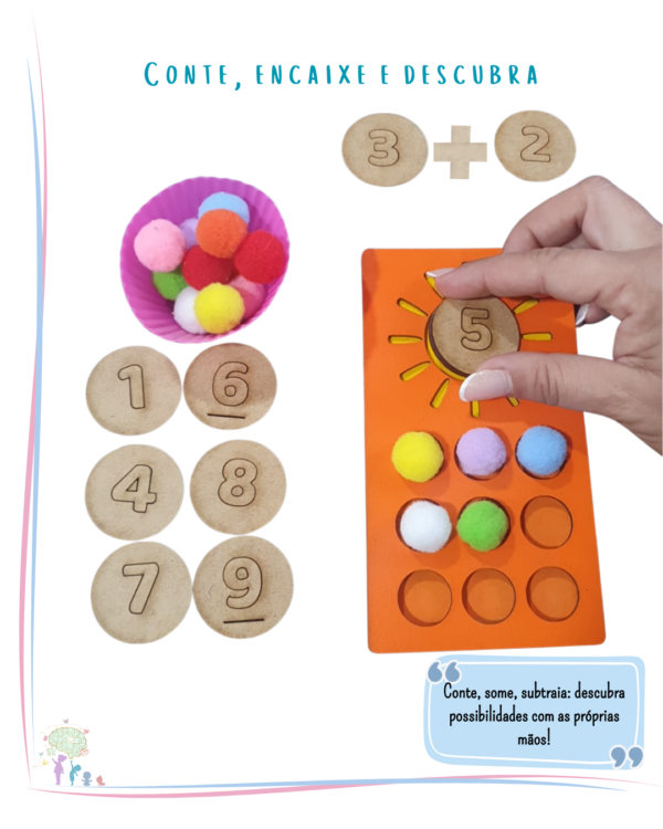 🌞Solzinho Sensorial – Kit Aprendizagem Numérica e Coordenação motora fina - Imagem 2